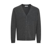 CASUAL FRIDAY CFKarl Men's Cardigan with V-Neck Button Placket Lambswool Regular Fit, Pewter Mix (50817), XL
