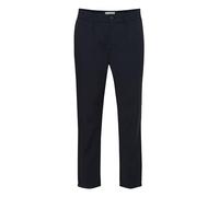 Casual Friday Chinos with Elastic Waistband and Slim fit, Colours:Dark-Blue, Pant Size:32W / 32L, Leg Length:L32