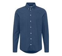 CASUAL FRIDAY Men's Cfanton Ls Bd Fil Shirt, 1940131_Dark Navy Melange, L