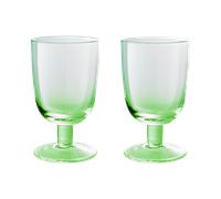 Casual Glass Green Goblets - Set Of 2 -