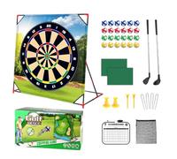 Casual Golf Game - Golf Game Mat & Club Set - With Thickened Hitting Mat And Removable Stainless Steel Cue Stick,Indoor And Outdoor Play Equipment for Adults Family Kids Activities