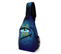 Casual Gym Daypack All Seeing Eye Mystic Occult Shoulder Bag Anti Theft Chest Pack For Camping, Office, Hiking