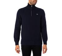 Men's GANT Mens Casual Cotton Half Zip Jumper - Navy