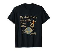 Casual Handwritten Skate Tricks Visible From Space T-Shirt