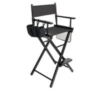 Casual Home 47" Director's Chair Black Frame With Black Canvas Counter Height