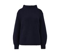 Casual Knitted Top with Dropped Shoulders and High Neck for Women s.Oliver Bleu 40