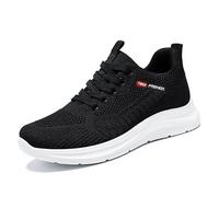 Casual Lace Up Knit Sneakers Breathable Platform Slip Comfortable Socks Shoes for Everyday Walking and Athletic Wear Gentle Hold Around Your Heel Black