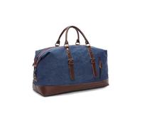 Casual Large Capacity Men Travel Bags Male Weekend Outdoor Canvas Handbags Duffle Bag for Men(Blue Small)