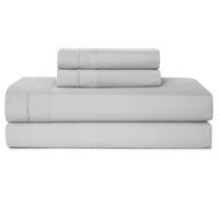 CASUAL LIVING 32628 Queen Size Hotel Style Premium Silky Ultra-Soft Luxury Cooling Technology Machine Washable Quick Dry Anti-Wrinkle Bedding 4-Piece Sheets and Pillowcases Set, Queen, Grey