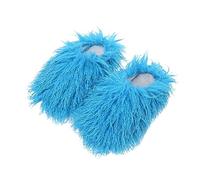 Casual Long Plush Flat Bottom Men's and Women's Slippers Ladies Slippers Collision Color Fashion Women's Slippers Couple Flat Bottom Slippers Plush Slipper Socks Women Colorful Warm Fuzzy (Blue, 6)