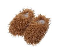 Casual Long Plush Flat Bottom Men's and Women's Slippers Ladies Slippers Collision Color Fashion Women's Slippers Couple Flat Bottom Slippers Womens S Size 6 Slipper (Coffee, 4)