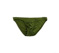 Casual Men's Low Waist Underwear with Soft and Stretchy U Convex Pouch (2XL ArmyGreen)