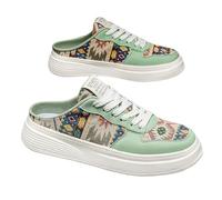 Casual Mule Open Back Sneakers,Backless Trainers Mens,Mens Backless Sports Shoes,Non Slip,Wear-Resistant,Espadrilles,Fashionable Appearance,Work Gym Running Green