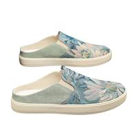 Casual Mule Open Back Sneakers,Men's Slip On Mule Sneakers,Mens Backless Sports Shoes,Wear-Resistant,Espadrilles,Fashionable Appearance,Work Gym Running Blue