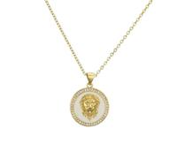 Casual Necklace Pendant Exquisite necklace with dominant Lion Animal pendant with brilliant inlays for men and women fashion party jewelry accessoriesBirthday Present