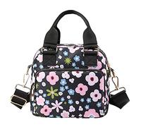 Casual Nylon Floral Shoulder Bag For Women Crossbody Bag Messenger Bags Travel Handbags With Adjustable Strap Clear Shoulder Bag for Women (E, One Size)
