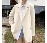 Casual Office for blazer for Women Early Autumn Lightweight Casual(Apricot 2XL)