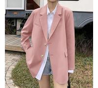 Casual Office for blazer for Women Early Autumn Lightweight Casual(Pink 2XL)