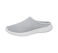 Casual Open Back Sneakers,Men's Slingback Lightweight Breathable Mesh Sneaker,Mesh Mules Summer Trainers,Comfort,Slip-On,for Daily Outing,Walking Gray