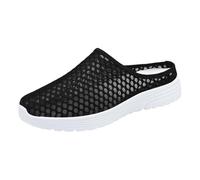 Casual Open Back Sneakers,Men's Sneaker,Mesh Mules Summer Trainers Backless Casual,Lightweight,Cushioning,Breathable,for Daily Outing,Shopping,Walking Black