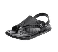 Casual Open Toe Adjustable the Heel Strap Soft Sole Hiking Sandals for Men, Outdoor Breathable Clip Toe Non-slip Two Uses Bunion Sandals, for Camping, Walking Around, Running Errands(Black,9.5 UK)