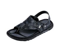 Casual Open Toe Adjustable the Heel Strap Soft Sole Hiking Sandals for Men, Outdoor Breathable Clip Toe Non-slip Two Uses Bunion Sandals, for Camping, Walking Around, Running Errands(Dark Gray,7.5 UK)