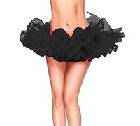 Casual Petticoat A-Line Tulle Skirt High Waist Tulle Tutu Midi Skirt Pleated Women'S Candy Color Multicolor Skirt Support Half Body Puff Petticoat Colorful Small Short Skirt TUTU Backless (Black, A)