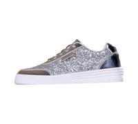 Casual Platform Sneakers with Round Toe and Lace Up Design for Everyday Comfort and Style (Silver, 6)/A