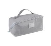 Casual Portable Mesh Handheld Makeup Bag, Data Cable Storage Pouch, Square Lightweight Storage Toiletry Zipper Cosmetic Case(Style4-Grey)