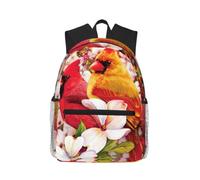Casual Red Bird Design Backpack For Men And Women Lightweight Travel