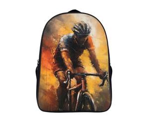 casual rucksack 3d prints athlete daypacks funny cool bike two compartment sports bag adjustable padded shoulder strap-16inch,firm casual backpack for adults teenagers