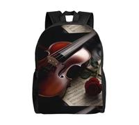 Casual Rucksack Violin Sheet Music Knapsack Basic Students Bookbag for School, Hiking, Travel, 42X32X14Cm