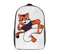 Casual School Bags Karate Tiger Backpack Durable Rucksack for Camping, Travel, Work, 42X32X14Cm