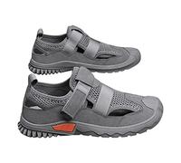 Casual Shoes Men's Breathable Household Shoes Fashion Indoor Casual Shoes Non-Slip Walking Shoes for Middle Ages and Elderly People Shock Absorption Fitness Shoes, gray, 9.5 UK