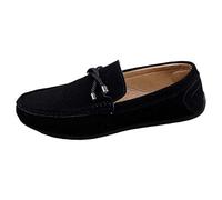 Casual Shoes Men's Leather Loafers Men's Suede Walking Shoes Without Laces Low Shoes Slip On Fitness Shoes Comfortable Moccasins Wide Slip On Shoes Plain Comfort Shoes Casual, black, 8 UK