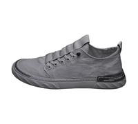 Casual Shoes Men's Slippers Spring New Breathable Old Fabric Shoes Korean Trendy Versatile Shoes Men's Casual Canvas Shoes Elevate Shoes, gray, 8 UK