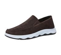 Casual Shoes Men's Sporty Jogging Shoes Trend Slip-On Street Shoes Soft Running Trainers Gym Walking Shoes Breeze Shoes Fashionable Casual Shoes Lightweight Trainers, coffee, 7 UK