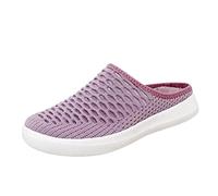 Casual Shoes Men's Trainers Slippers, Lightweight Mesh Trainers, Men's Slippers, Open Back Slippers, Parr Lightweight Breathable Trainers, Slip-On Cycling Shoes, Flat Sole, Walking Shoes, pink, 6 UK