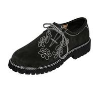- Casual shoes with embroidery for everyday comfort. Elegant men's trainers with side lacing, velvety finish, ideal for parties, travel, beach trips, black, 11 UK