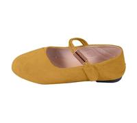 Casual Shoes Womens Versatile Casual Slip On Back Toggle - A Lightweight Round Toe Shoe For Everyone In Summer. Two Ways To Wear Comfortable On Flat Sole., yellow, 5 UK
