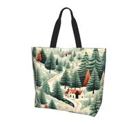 Casual Shopping Bag House In The Beach Tote Bags Large Shopper Bags For Daily Use, Shopping, School, 40X50X15Cm