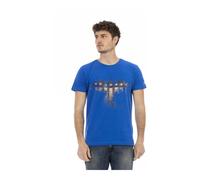 Casual Short Sleeve Round Neck T-Shirt - male - Trussardi - T-Shirts - Blue - XL - Tops XL