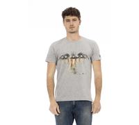 Casual Short Sleeve Round Neck T-Shirt - male - Trussardi - T-Shirts - Gray - M - Tops M