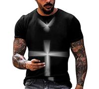 Casual Short Sleeve T Shirt Mens Shirt Pack Top Fashion Street Men's Digital Printing T Shirt Fashion Shirts Men Breathable Comfort Tops (B1-White, XXL)
