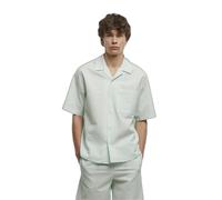 Urban Classics Relaxed Seersucker Short Sleeve Shirt Green 5XL Men