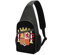 Casual Shoulder Bag Coat Of Arms Of Spain Print Crossbody Bag Lightweight Gym Daypack For Gym, Business, Cycling