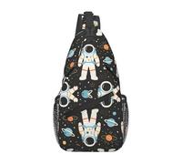 Casual Shoulder Crossbody Bag Space Astronaut Planet Art Chest Backpack Multipurpose Rucksack for Men Women Cycling