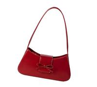 Casual Shoulder Purse With Bows PU Leather Underarm Bag With Zippered Closure For Everyday Use Elegant Handbag Professional Women's Handbag