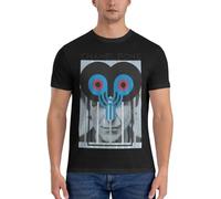 Casual-Sign-T-Shirt-Men-Round-Neck-Pure-Cotton-T-Shirt-The-Chameleons-Band-Short-Sleeve Black