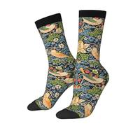 Casual Socks William Morris Strawberry Thief Flower Bed Socks Stretchy Work Sock Durable Trainer Sock For Gym Golf Tennis